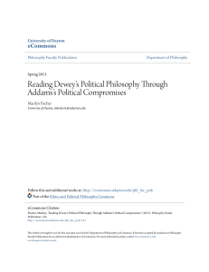 Reading Dewey`s Political Philosophy Through