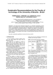 Sustainable Recommendations for the Faculty of technology of the