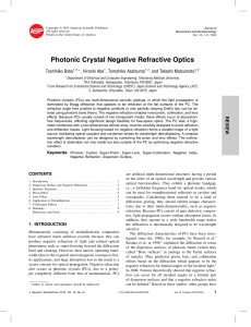 Photonic Crystal Negative Refractive Optics