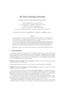 On Star Coloring of Graphs - Membres du Departement d