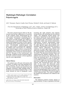 Radiologic-Pathologic Correlation Polymicrogyria