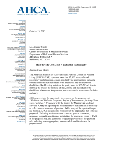 RoP Comment Letter - American Health Care Association