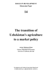 The transition of Uzbekistan`s agriculture to a market policy
