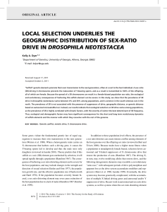 local selection underlies the geographic distribution of sexratio drive