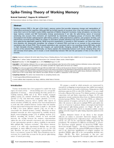 Spike-Timing Theory of Working Memory