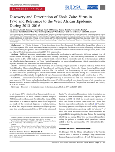 Discovery and Description of Ebola Zaire Virus in