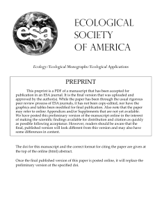 Ecological Society of America - Wentworth Group of Concerned