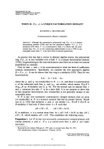 WHEN IS F[x,y] - American Mathematical Society