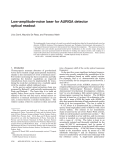 Low-amplitude-noise laser for AURIGA detector optical - INFN-LNL