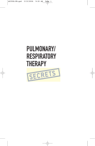 pulmonary/ respiratory therapy - X