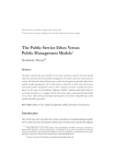 The Public Service Ethos Versus Public Management