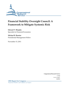Financial Stability Oversight Council: A Framework to Mitigate