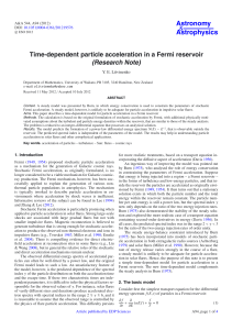 Time-dependent particle acceleration in a Fermi reservoir