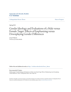 Gender Ideology and Evaluations of a Male versus