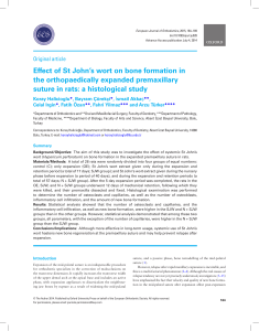 Effect of St John`s wort on bone formation in the orthopaedically