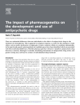 The impact of pharmacogenetics on the development and use of