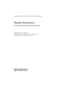 Human Senescence - Assets - Cambridge University Press