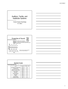 Auditory, Tactile, and Vestibular Systems