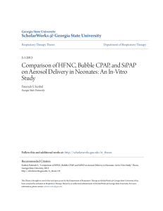 Comparison of HFNC, Bubble CPAP, and SiPAP on Aerosol