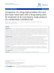 Comparison of a drug-eluting balloon first and then bare metal stent
