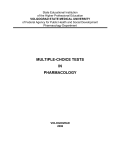 multiple-choice tests in pharmacology