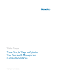 White Paper Your Bandwidth Management in Video