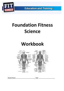 Foundation Fitness Science Workbook