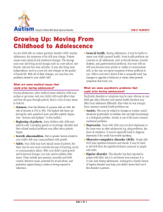 Growing Up: Moving From Childhood to Adolescence