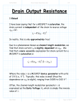 Drain Output Resistance