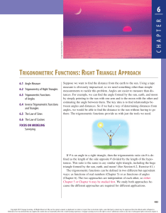 CHAPTER 6 | Trigonometric Functions: Right Triangle Approach