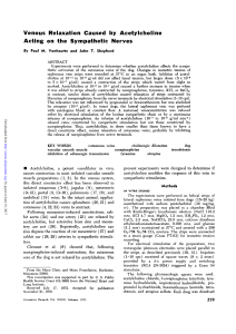 Venous Relaxation Caused by Acetylcholine Acting on the