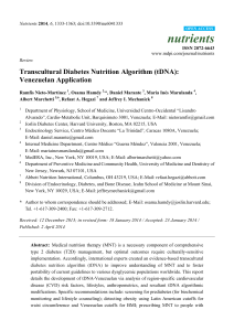 Transcultural Diabetes Nutrition Algorithm (tDNA): Venezuelan