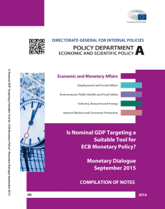 Is nominal GDP targeting a suitable tool for ECB monetary policy?