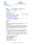 Course Specifications