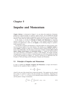 Impulse and Momentum - DCW Industries, Inc.