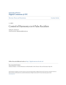 Control of Harmonics in 6-Pulse Rectifiers