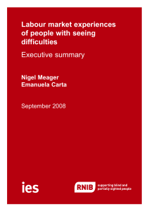 Labour market experiences of people with seeing difficulties
