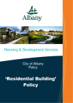 Planning: Residential Building Policy