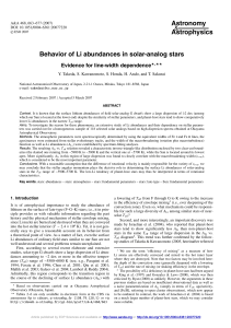 Behavior of Li abundances in solar-analog stars