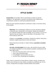 style guide - Foreign Brief