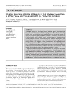 special report ethical issues in medical research