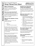 Strep Throat Fact Sheet