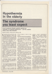 Hypothermia in the elderly - South African Family Practice