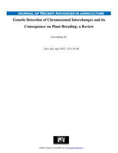 Genetic Detection of Chromosomal Interchanges