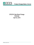 Product Change Notice: PCN1042 CPC3701 Data Sheet Change