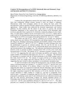 Catalytic NO Decomposition on Cu