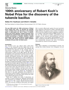 100th anniversary of Robert Koch`s Nobel Prize for the discovery of