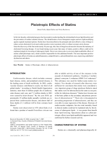 Pleiotropic Effects of Statins