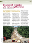 Disaster risk mitigation – why human rights matter