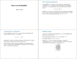 Notes on Probability